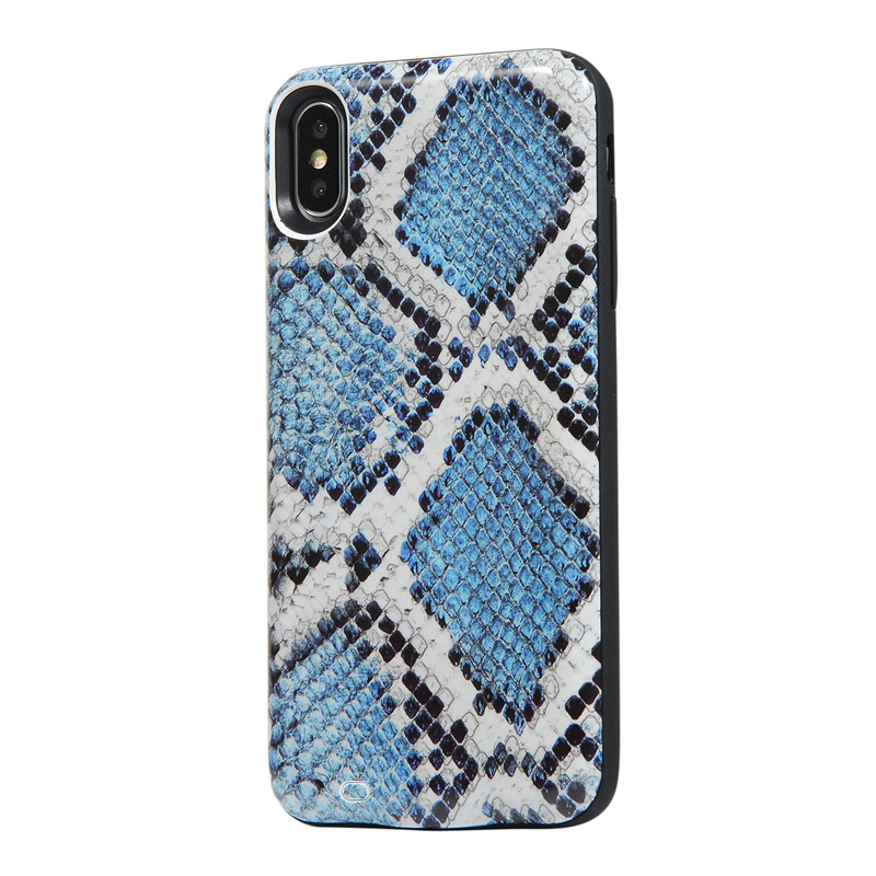 Slim Smart Battery Case for iPhone XR X XS 11 Pro Max 6 6 S 7 8 Plus SE Charging Power Bank snake skin fish scales pattern