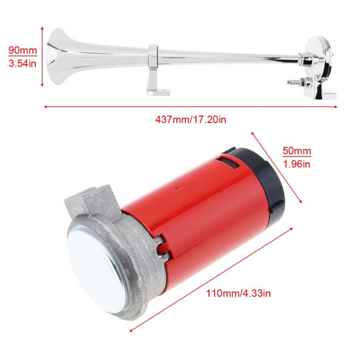 12V / 24V 150dB Super Loud Four Trumpet Air Horn Car Styling Parts Car Auto Loudspeaker for Car Vehicle Truck Train Boat SUV: 150dB Air Horn 3
