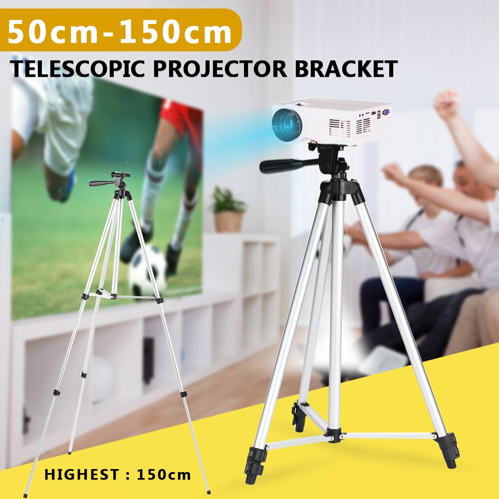 Telescopische Draagbare Statief Stand Voor Projector Camera 1.2M/1.5M Aluminium Antislip Lichtgewicht Universele Interface 6Mm