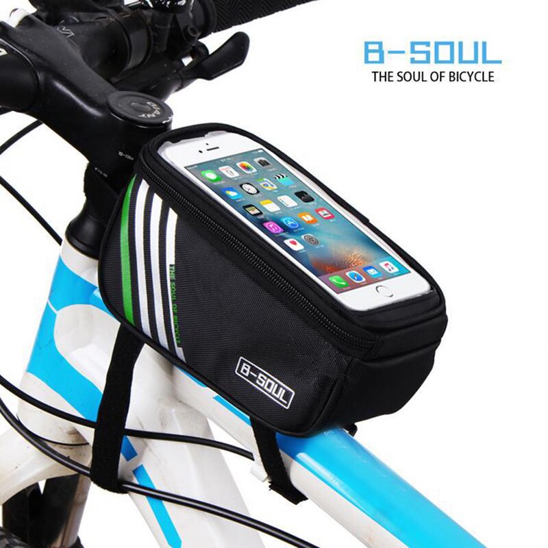 5.0/5.5 Inch Fietstas Waterdichte Touch Screen Fietsen Fiets Voor Frametas Tube Pouch Telefoon Opbergtas Fiets accessoires