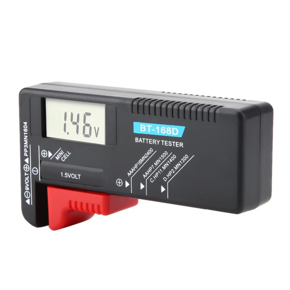 Digital Battery Tester Universal Electronic Battery Checker for AA AAA 9V Button Cell Multi Size Volt Meter Measuring