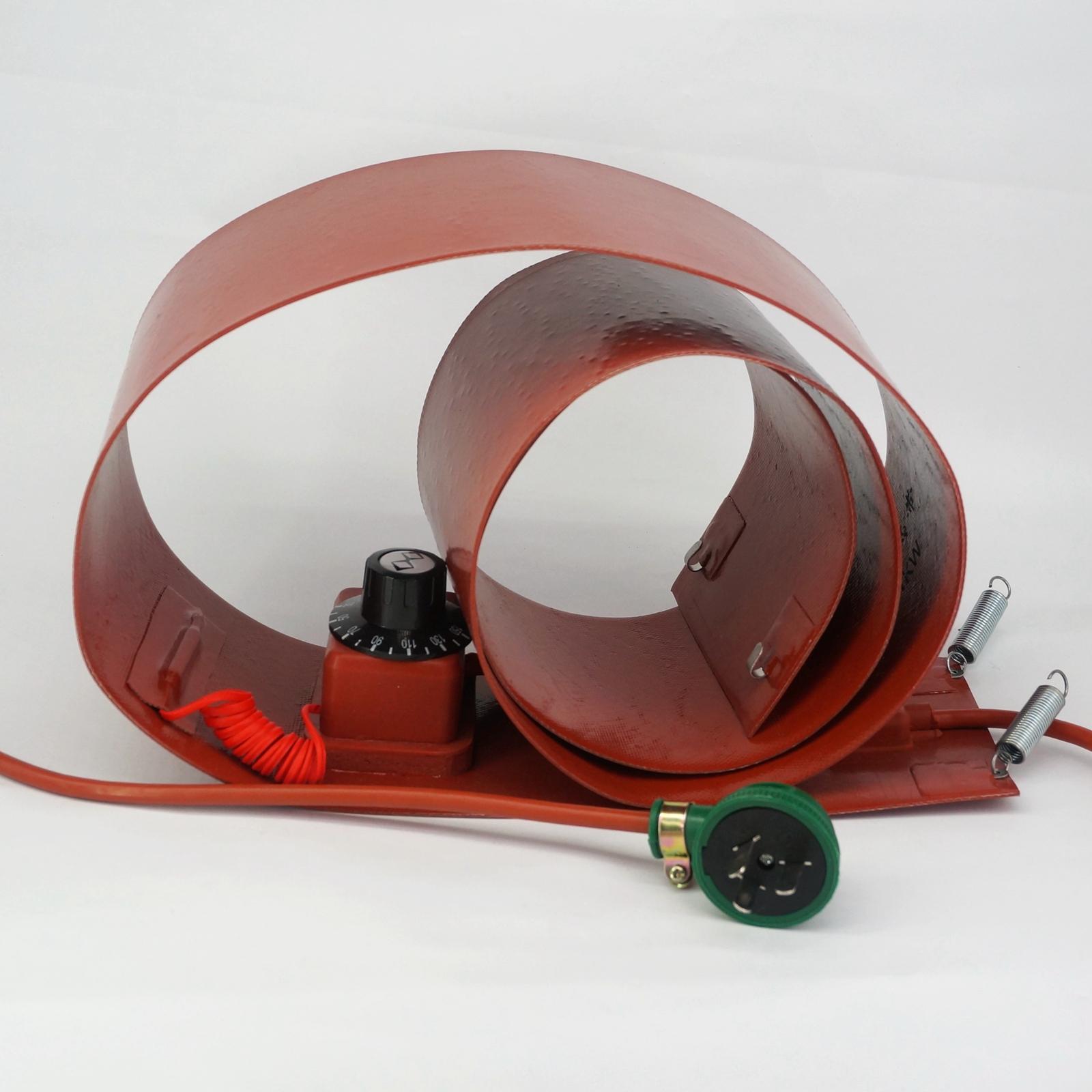 200 L(55 Gallon) 125x1740x1.6mm 1000W Flexible Silicon Band Drum Heater Blanket Oil Biodiesel Plastic Metal Barrel