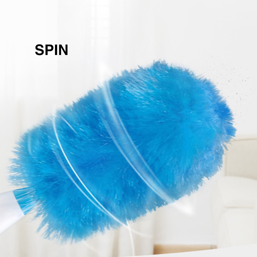 Electric Dust Cleaner 8 PCS Spin Feather Duster 360° Adjustable Dust Cleaning Brush Household Cleaning Tool Instant Duster