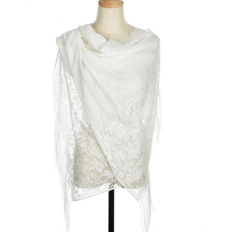 Sjaal dame winter warm polyester lange wikkelsjaal moslim katoen en linnen effen kleur jacquard kwastje grote sjaal hollo: 04