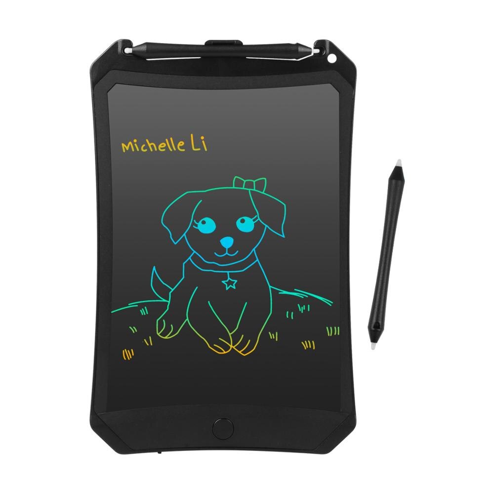 8.5inch LCD Writing Tablet with Pen Digital Drawing Electronic Handwriting Pad Message Graphics Board: Colorful black