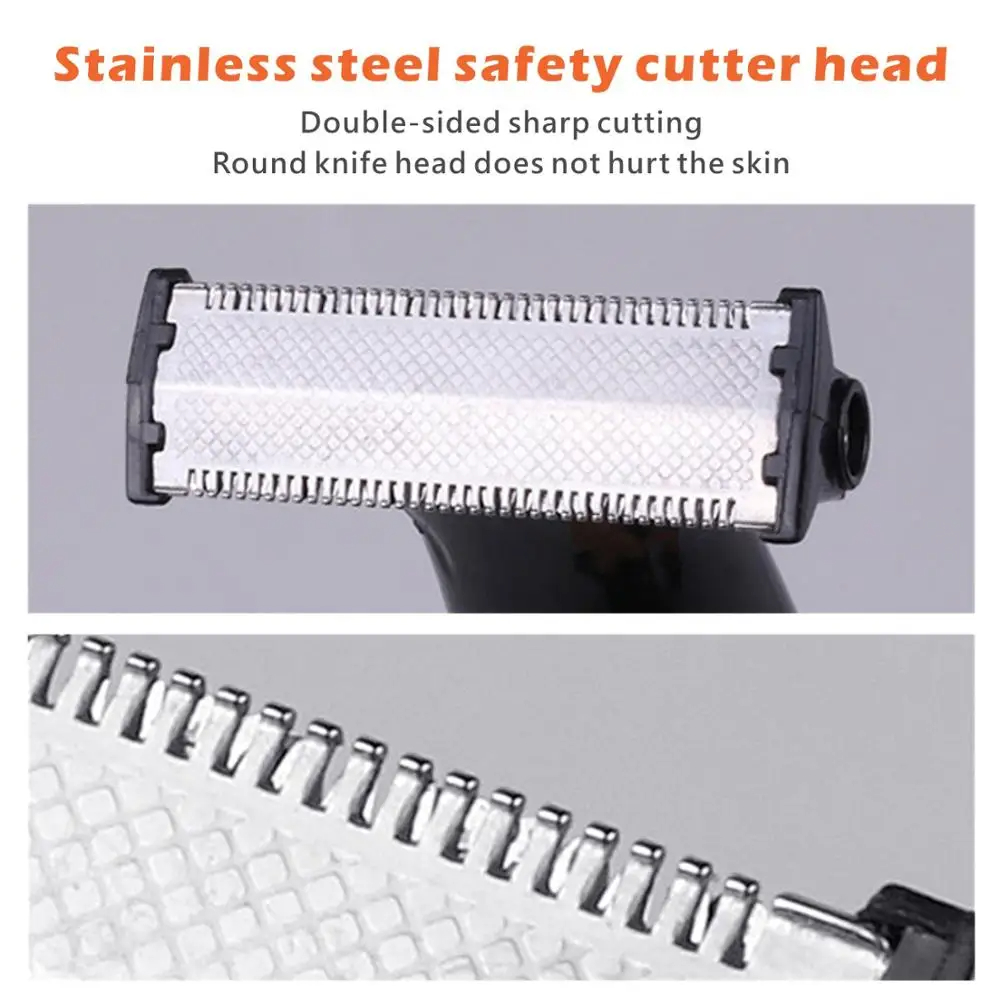 Kemei km -1910 vanntett elektrisk barbermaskin øyenbrynstrimmer usb oppladbar barberhøvel herre skjeggtrimmer barberingsmaskin