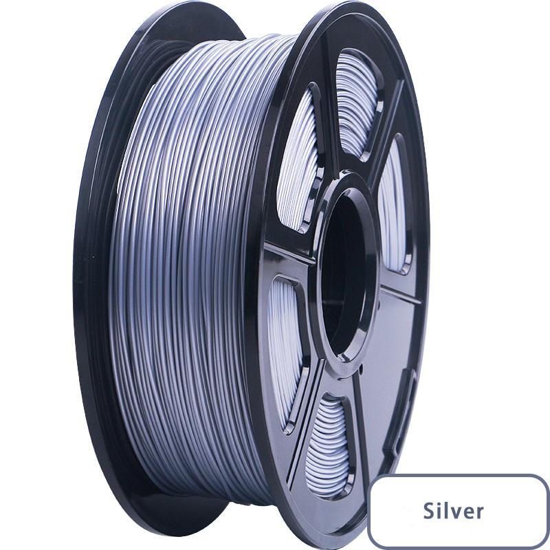 3D Printing Material 3D Printer PLA Filament 1.75mm Filament Dimensional Accuracy +/-0.02mm 1KG 343M 2.2LBS: Silver