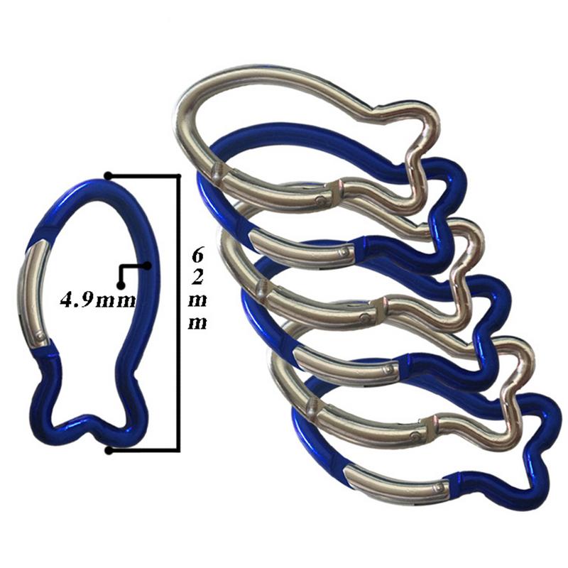 Vis-Vormige Aluminium Legering Karabijnhaak Outdoor Veiligheid Snelle Opknoping Custom Bergbeklimmen Gesp Karabijnhaak Kleurrijke Sleutelhanger