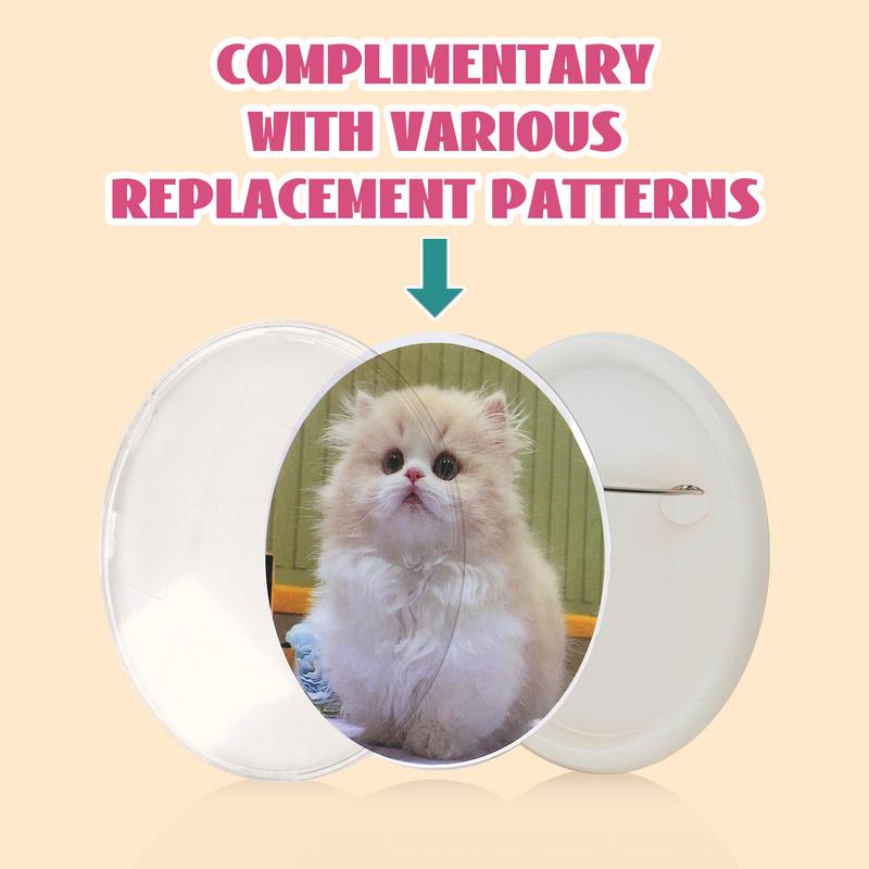 Máquina para hacer insignias de 55mm, prensador de Pin de insignia de botón DIY con 48 Uds. De piezas de insignias, Kit de artesanía educativa divertida, máquina de prensado de botones