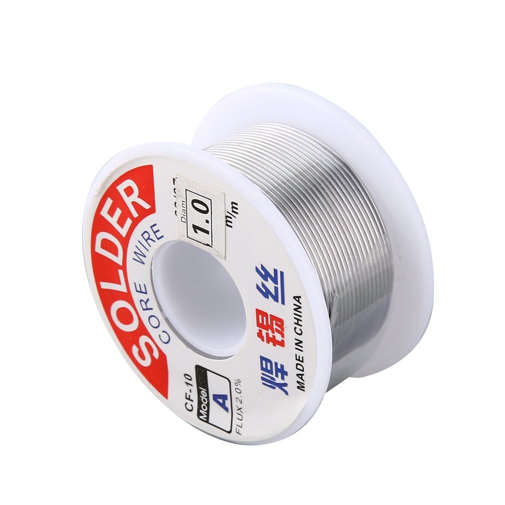 1.0/1.2mm 2% Flux Tin Lead Rosin Roll Core Silver Solder Wire Welding Soldering Repairing Tool Reel Melt Kit Electric Melting