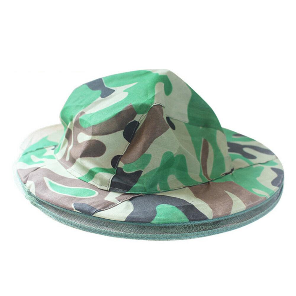 Slidbestandig camouflage biavlere bi hat slør anti-myg jungle hat udendørs solhat til markaktiviteter