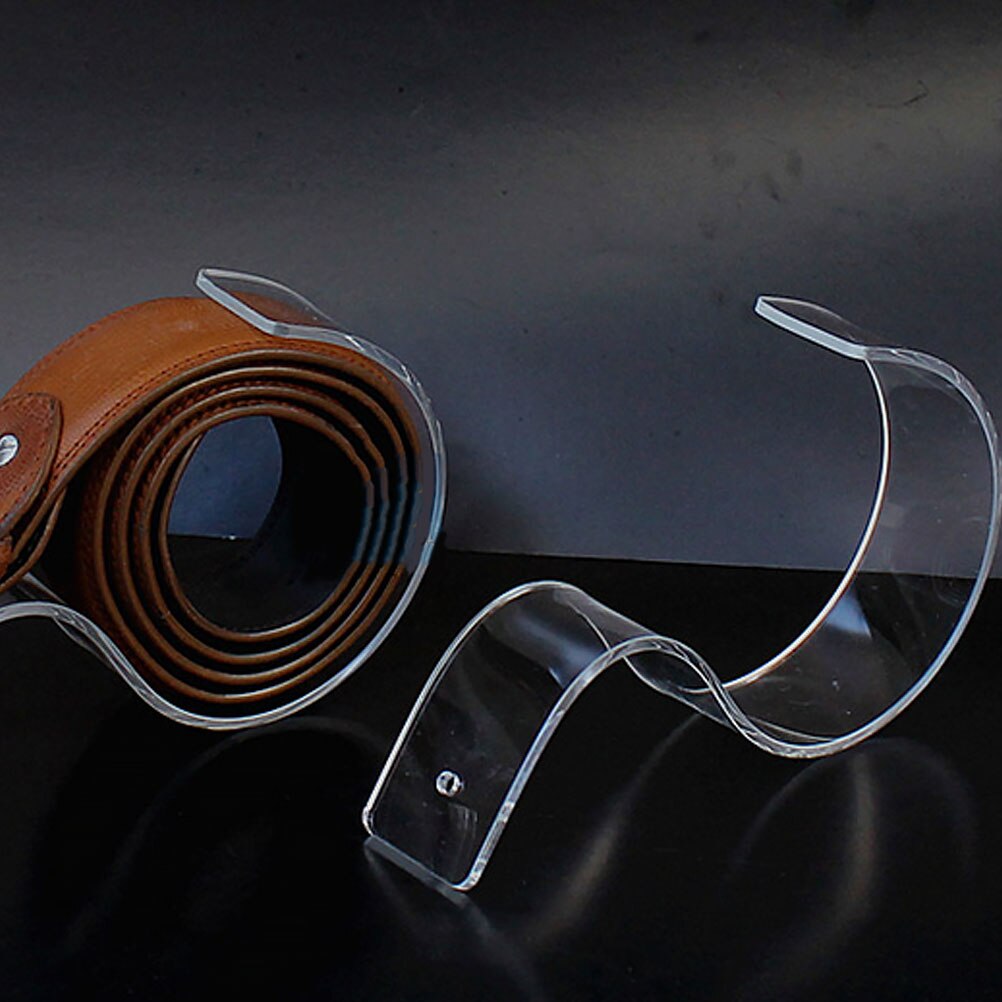 3pcs Waist Belt Display Racks Acrylic Belt Storage Racks Belt Storage Holders