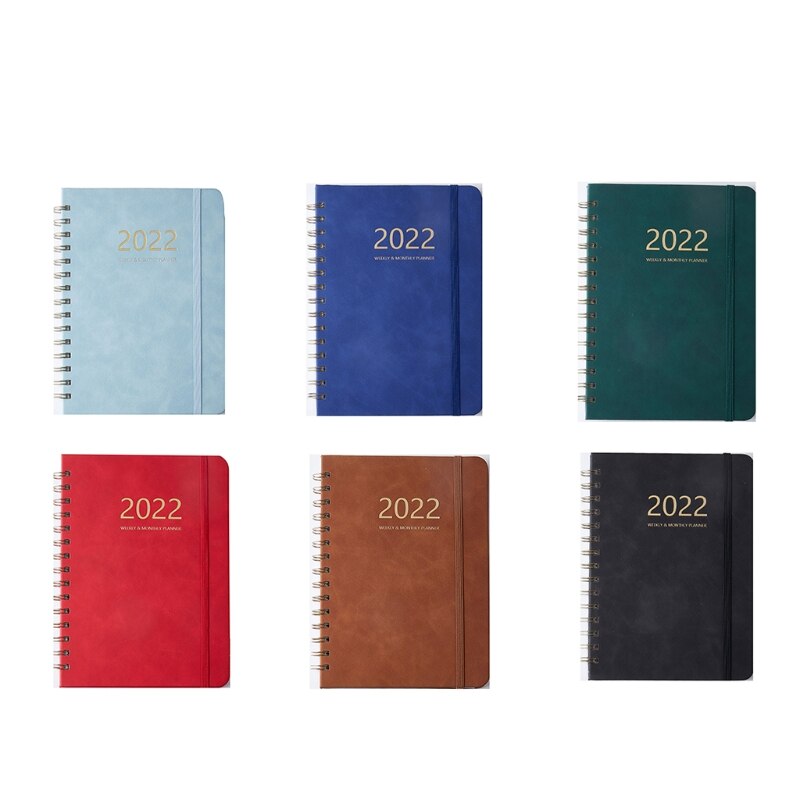 69HF 2022 Weekly Planner Notebook Journals Agenda Organizer Plan Note Book Schedule Notepad Stationery School Supplies
