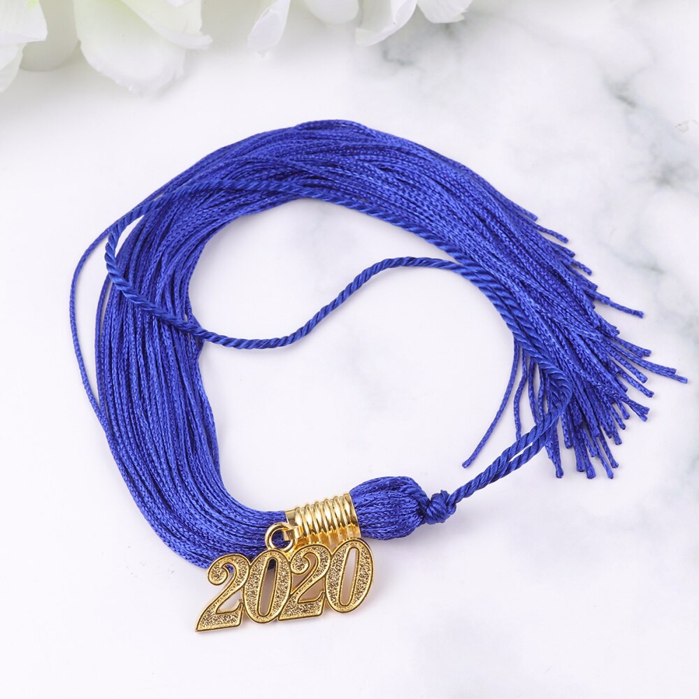 10pcs Tassel Academic Decorative Season Cap Graduation Hat Hanging Ornaments Honor Tassel Pendants: Blue