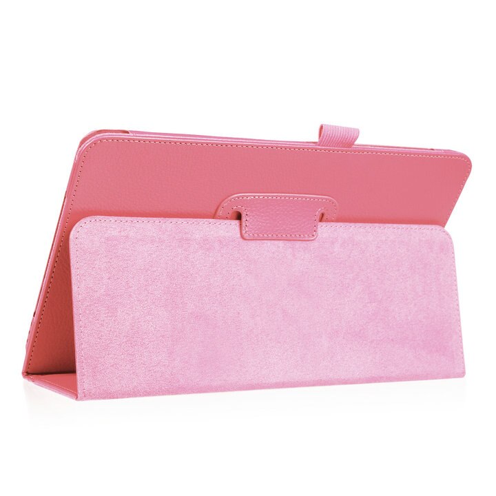 Funda para samsung galaxy tab um 10.1 caso, couro do plutônio suporte capa tab a6 10.1 "2016 tablet SM-T580/t585 auto sono/wake caso coque: Rosa