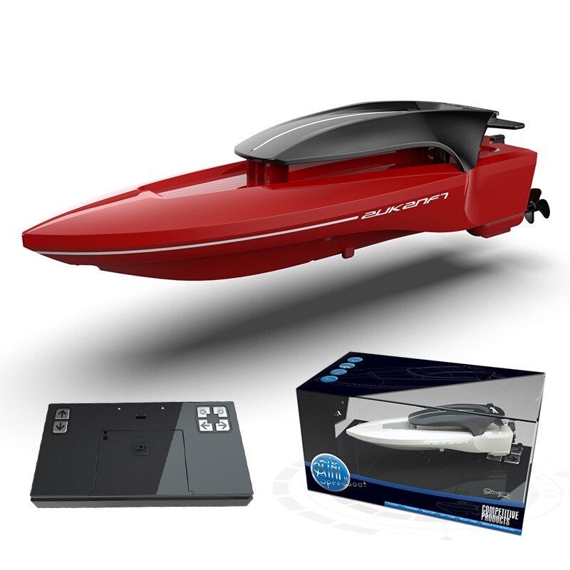 Mini fjernbetjening båd højhastighedsbåd vand børns legetøj fjernbetjeningsbåd med let navigationsmodel: 01
