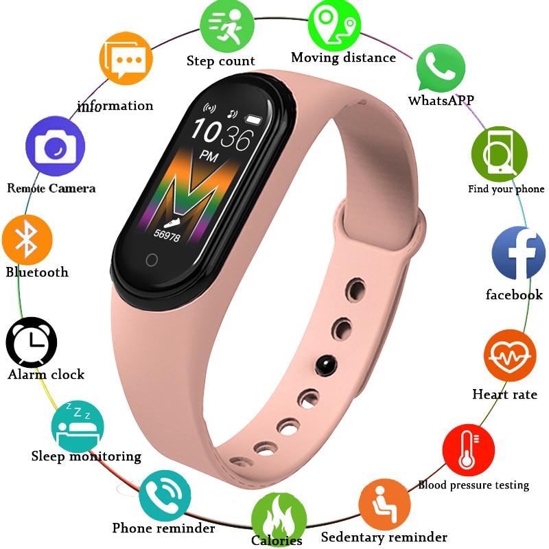 M5 Sport Smart Horloge Mannen Bluetooth Horloge Polsbandje Vrouwen Call Smartwatch Spelen Muziek Armband Smartband