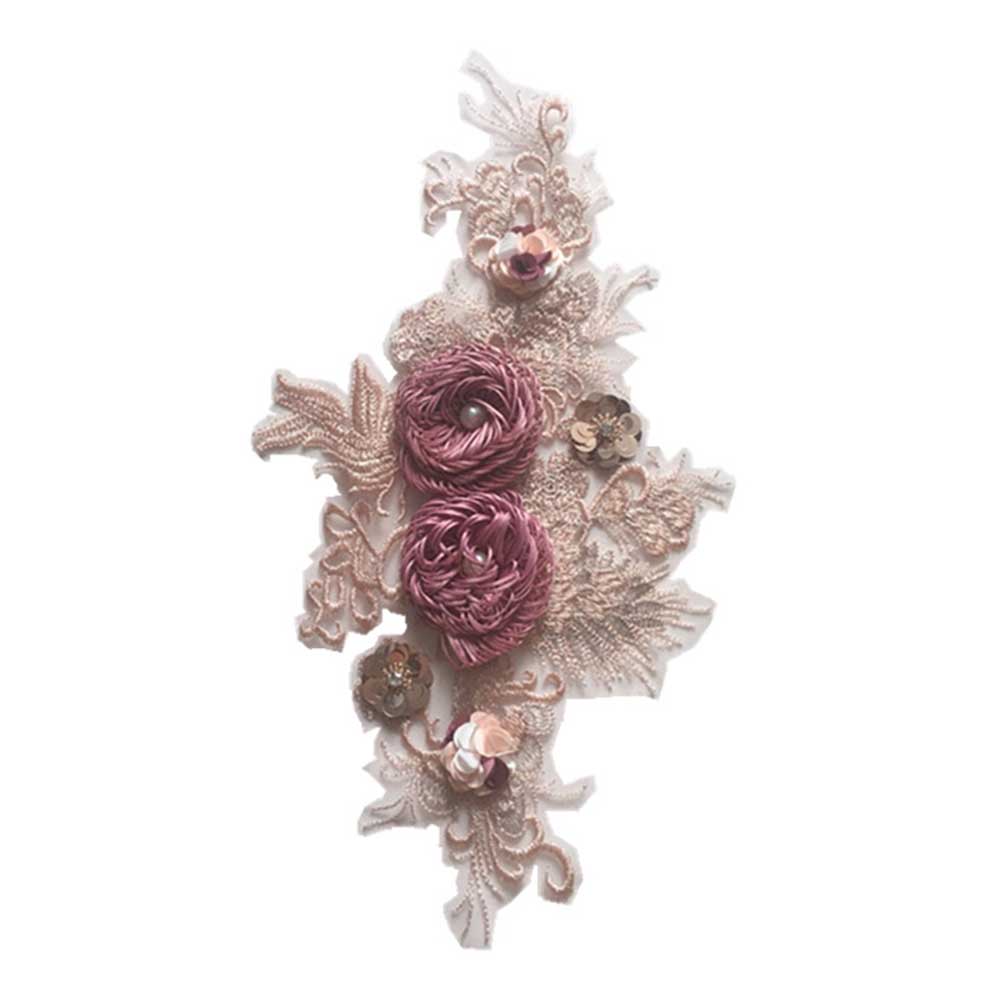 Aplique con parche bordado de flores 3D para ropa, ropa, pantalones, etiqueta de costura, apliques bonitos para ropa, accesorio DIY