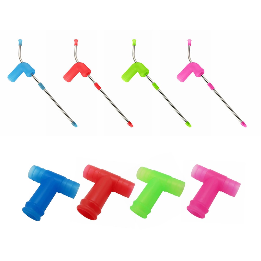 Øl snorkle dobbelt øl snorkle øl dispenser trakt drikke bong halm til underholdning fest bar brygging utstyr