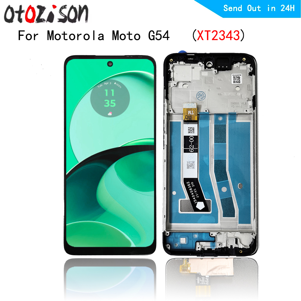 Pantalla IPS de 6,5 pulgadas para Motorola Moto G54 5G XT2343-1, XT2343-2, digitalizador de Panel táctil de pantalla LCD con montaje de marco para Moto G54: Negro
