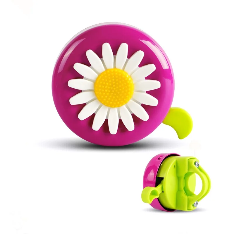 Klaxon de vélo coloré pour enfants, cloche de vélo drôle pour filles, détruire AndrFlower pour guidon, plastique en alliage, alarme sonore, anneau de cyclisme: vert clair