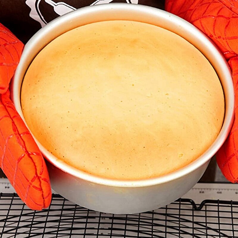 3 Pack 8-Inch Aluminum Round Cake Pan with Removable Bottom,Round Cake Mold Baking Supplies