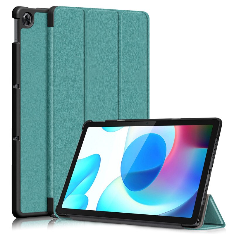 Custodia per Realme Pad custodia da 10.4 pollici tri-fold in pelle PU supporto magnetico custodia per Tablet per Realme Pad 10.4 &quot;custodia: Dark green