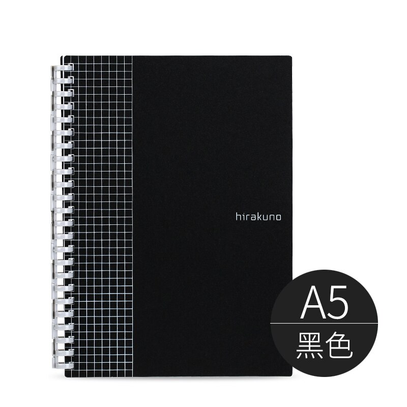 Japan LIHIT.LAB Loose Leaf Notebook N-1673 Business Office Notebook Removable for The Refill 1PCS: BLACK