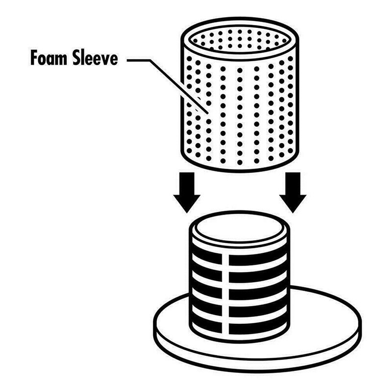 Sponge Filter Cover Sleeve Cotton For Genie Shop-Vac Wet/Dry Vacuum Cleaner Parts Accessories Black Foam Filter