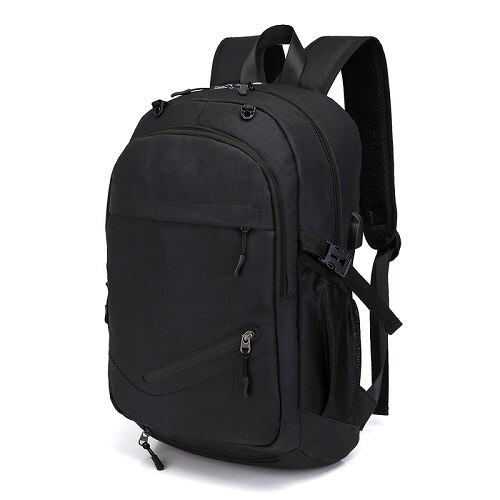 USB Charge Port Backpack Multifunction Men School Bag For Teenager Boys Preppy Style Laptop Travel With Football Basketball Net: black