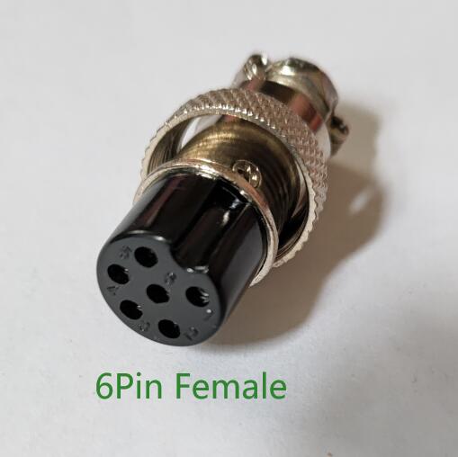 1PC GX16 2/3/4/5/6/7/8/9/10Pin 16mm Female Part Wire Panel Connector Aviation Plug Circular Socket: GX16-6P Female