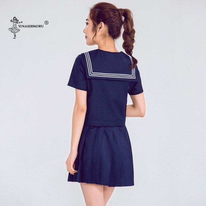 Ladies Sailor Suit College Wind Japanese School Uniform JK Summer Uniform Dance Costume For Girls High School Students Clothing