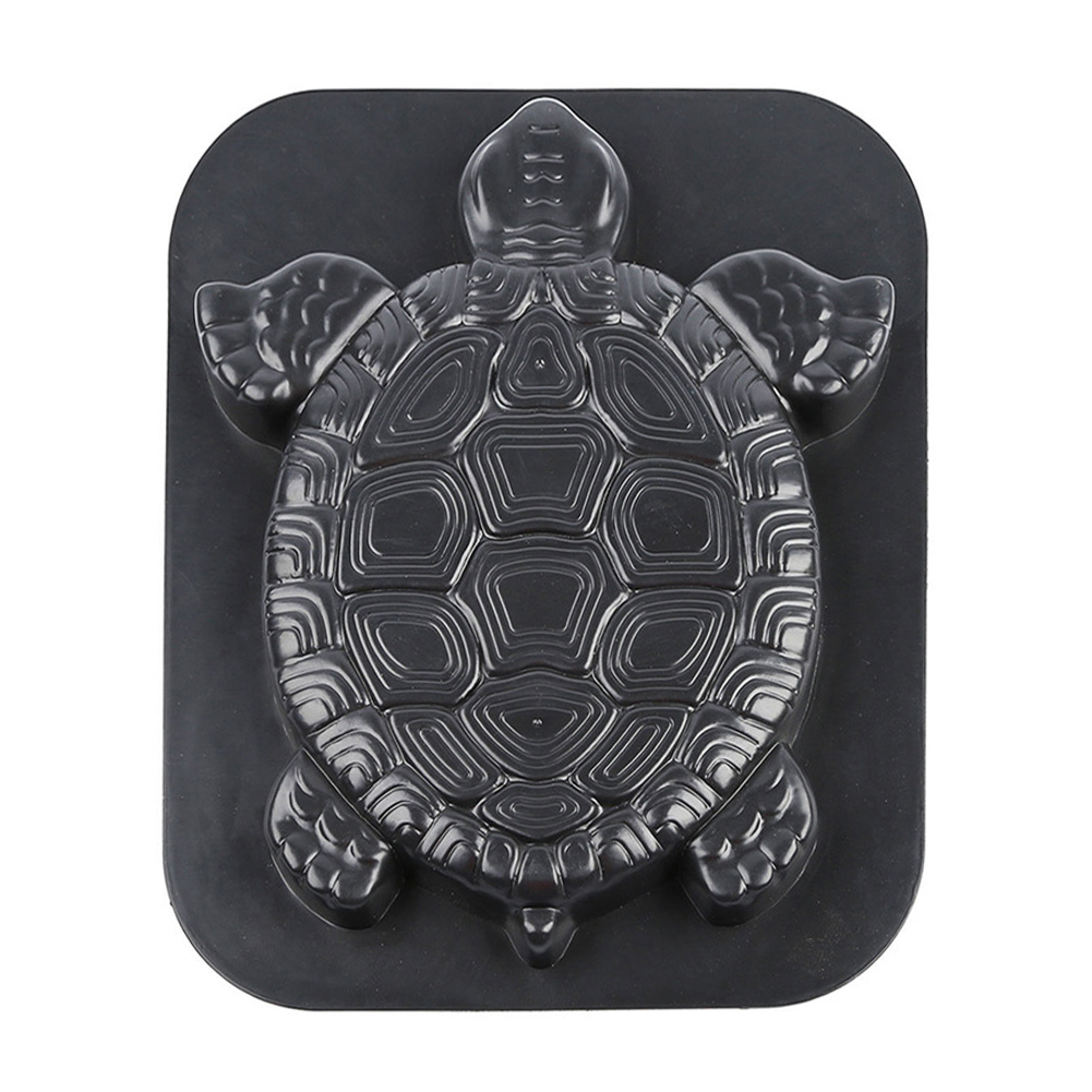 Garden Decor Tool Reusable Stepping Stone Outdoor Landscape ABS Concrete Cement Turtle Shape Paving Mold Road Manual Black
