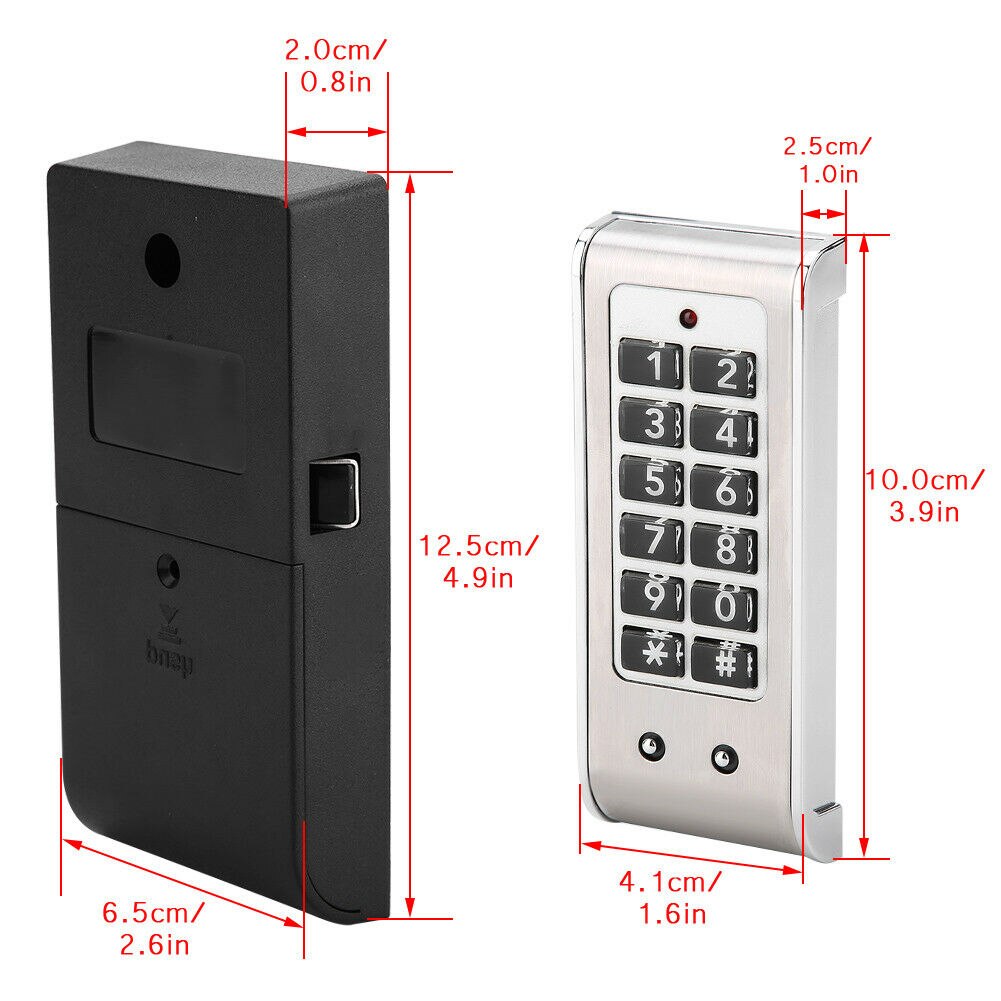 Password Drawer Combination Lock Stainless Steel Electronic Password Lock for Hotel Company Factory Security JR Deals