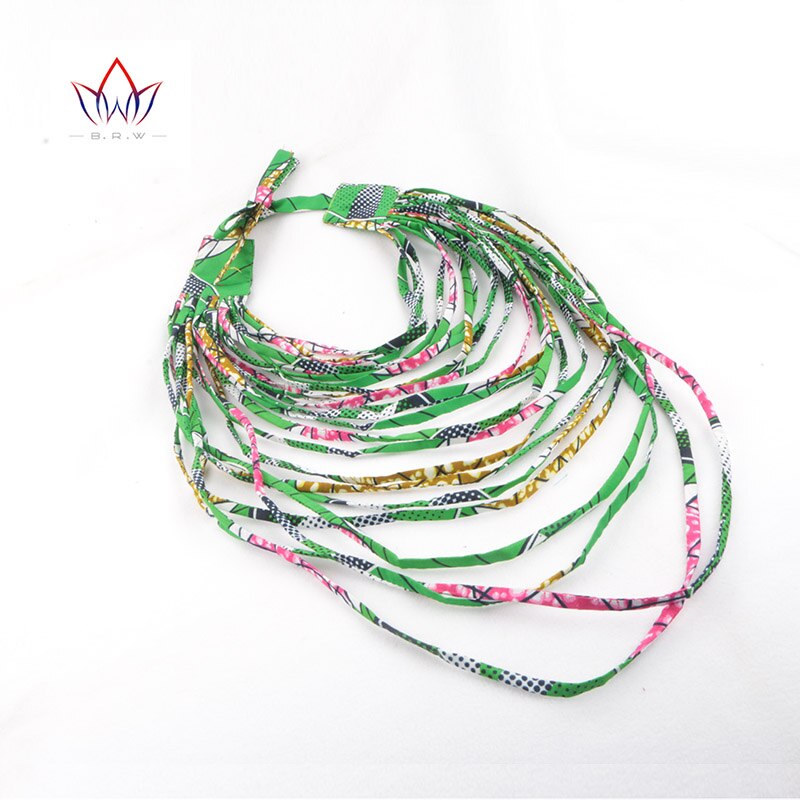 African Necklace Handmade Party African Print Wax Fabric Women's Jewelry Multi-stranded party Jewelry WYA32