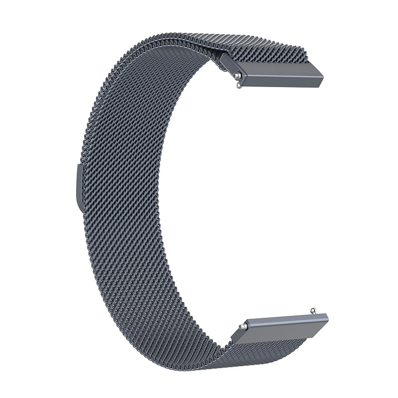 Stainless Steel Magnetic Strap 20mm 22mm Bracelet for Amazfit Smart Watch Strap for Samsung Xiaomi Amazfit Bip Watch bracelet: Grijs / 22mm