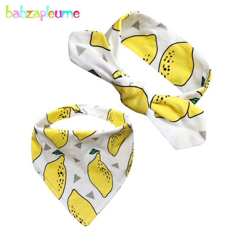 2 Stuk/0-2Years/Babyvoeding Items Dingen Voor Jongens Meisjes Katoen Slabbetjes + Hoofdband Goedkope Spullen Voor Pasgeborenen accessoires Set BC1674-1