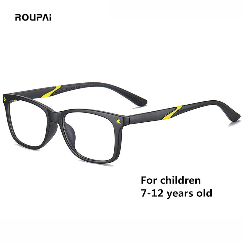 ROUPAI-gafas de sol con luz azul para niños y niñas, anteojos para juegos de ordenador con luz azul, con bloqueo de radiación