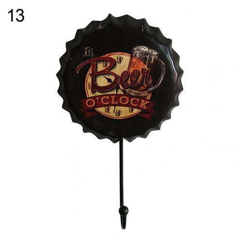 Creatieve Retro Metalen Bierfles Cap Teken Muur Haak Bar Pub Clue Decoratie: 13