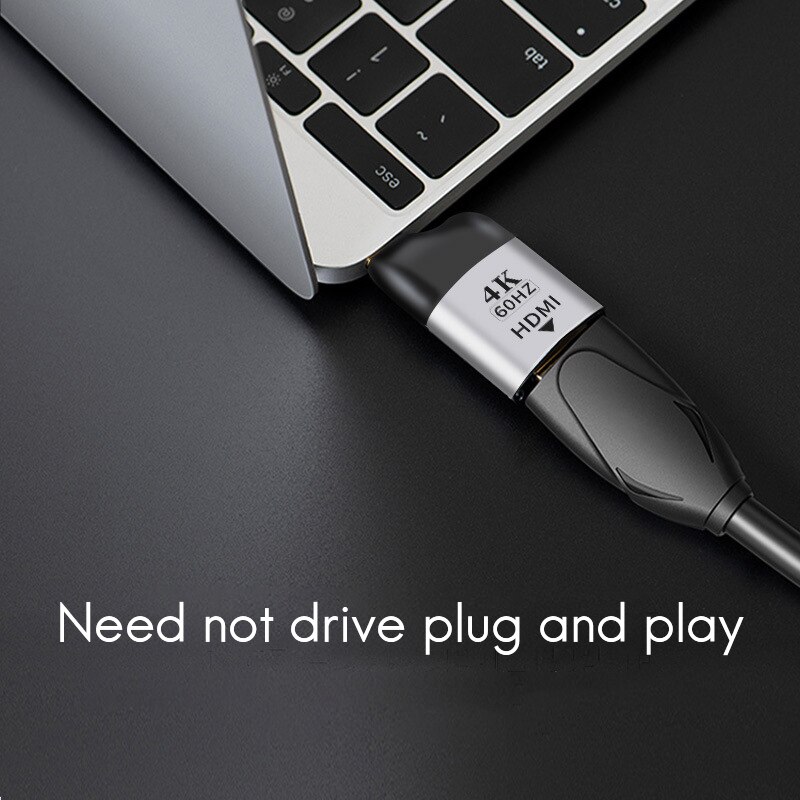 JORINDO typu C wtyk męski do HDMI przenośny zasilacz USB-C Adapter 4K @ 60HZ HDMI2.0 Adapter HD obsługuje wszystkich rodzajów C wyjście wideo sprzęt