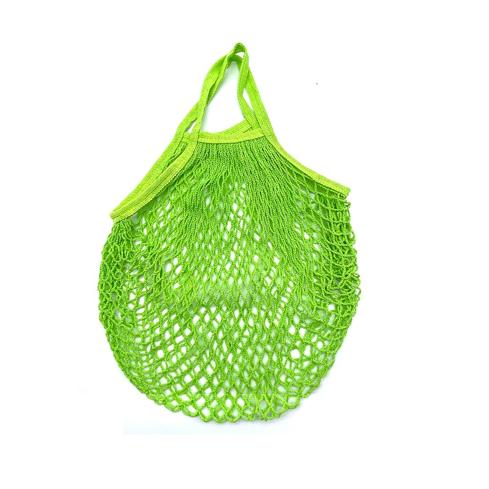 Totes Gittergewebe Tasche Baumwolle Schnur Produzieren Einkaufen Schildkröte-taschen Lebensmittel Kurzen Griff Netz Schulter-Tasche Obst Gemüse wiederverwendbar: M
