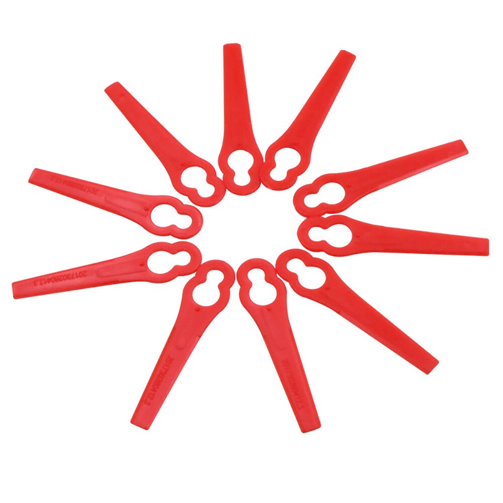 100 pièces rouge remplacer lames en plastique pendentifs Cutter pour sans fil coupe gazon débroussailleuse jardin outil accessoires
