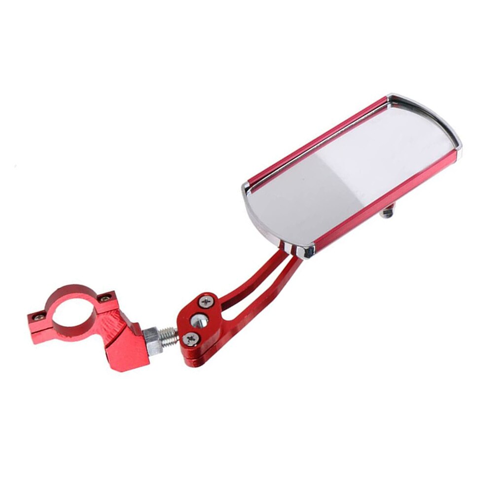 Espejo retrovisor de aleación de aluminio para bicicleta con rotación de 360 grados espejo trasero para bicicleta manillar Flexible accesorio de seguridad espejo: Red -1 Pcs