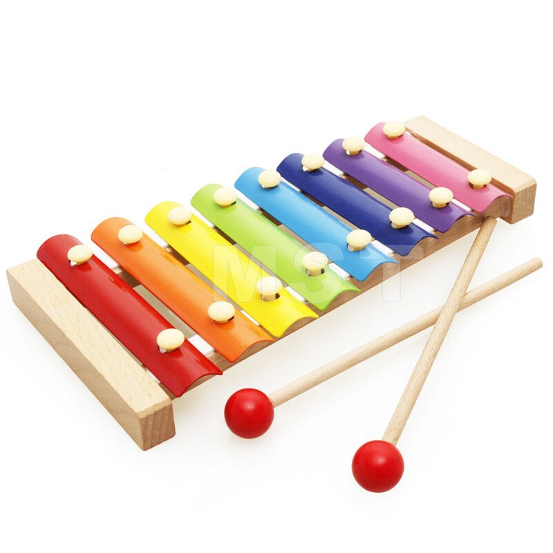 8 noten houten hand kloppen piano xylofoon vroege educatie percussie muziekinstrument speelgoed spel voor kinderen ontwikkeling: Default Title