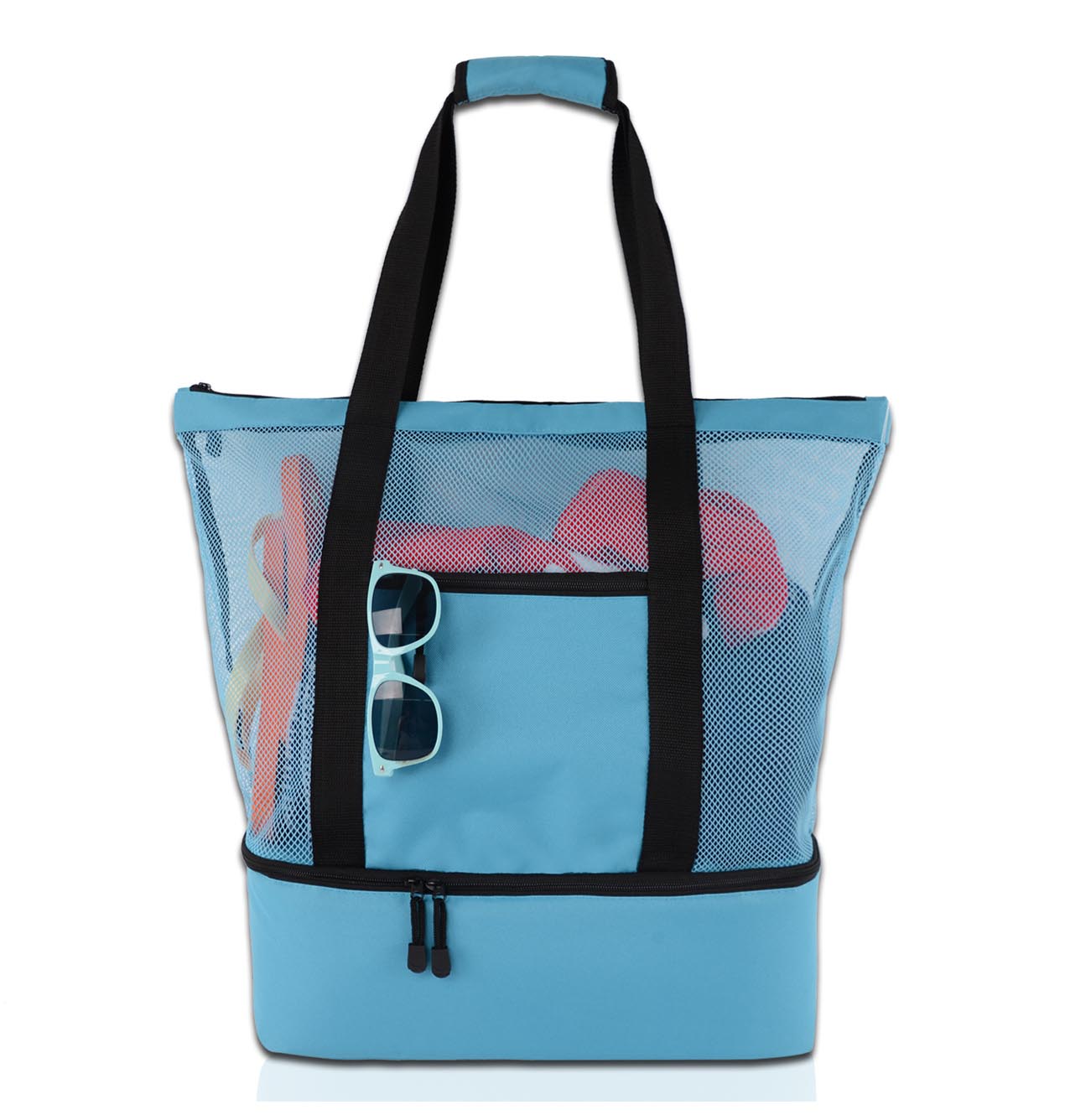 Bolsa de natación para mujer y niña, bolsa de arena para juegos de playa, bolso de hombro para entrenamiento físico, Gadget para zapatos, soporte para toalla, bolsillo: Blue
