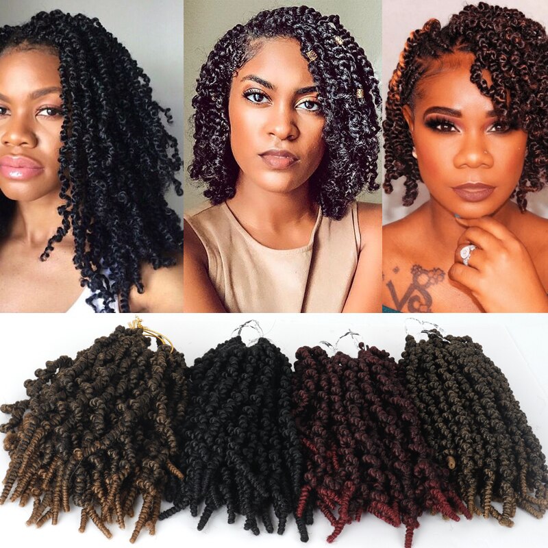 LISI chica pasión Twist pelo Crochet extensiones de trenzado trenzas de ganchillo sintéticas primavera Pelo trenzado para esponjoso