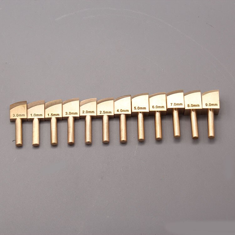 Single Line 1-9mm Leather Edge for Sealing DIY Tool Brass Soldering Iron Edge Marking Leathercraft Tool
