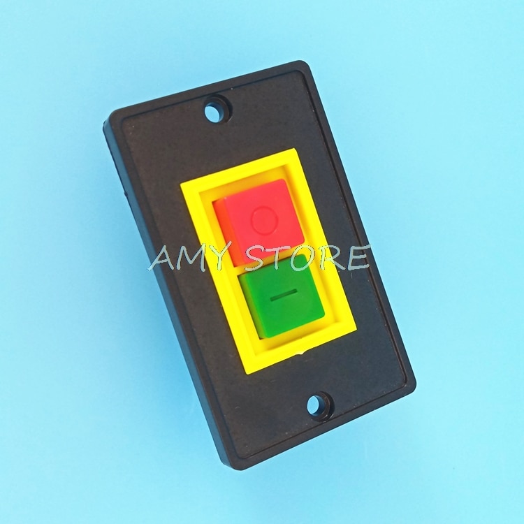 AC 380V 2KW Table Saw Drill Motor I/O On Off Start Stop Push Button Switch 6 Screw Terminals QCS1
