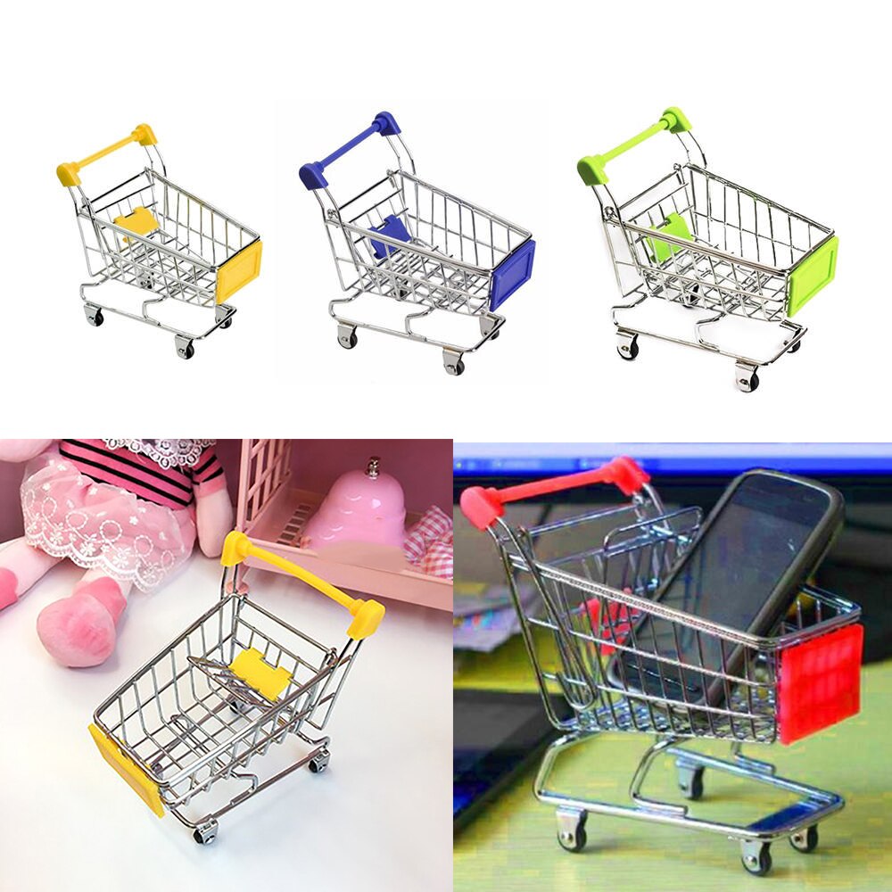 Mini Children Handcart Simulation Small Supermarket Shopping Cart Utility Cart Pretend Play Toys Strollers Kids