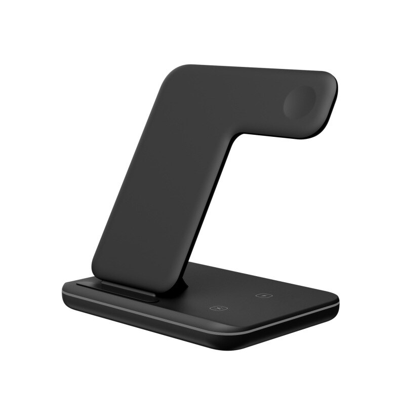3 in 1 15w schnelllade-ladestation mit qi- 3 für iphone 12, 5 11 xs  s21  x 8 samsung galaxy watch 6 4 airpods pro und galaxy: Schwarz